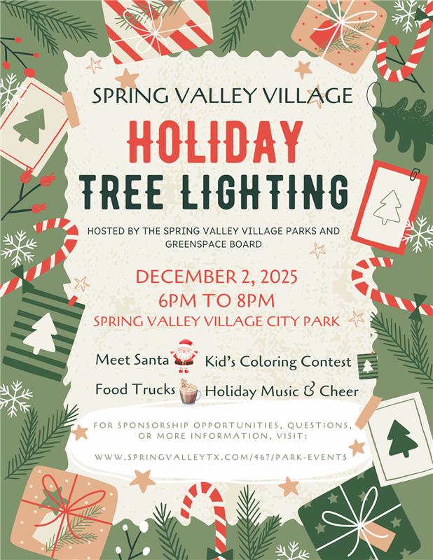 Holiday Tree Lighting Flyer