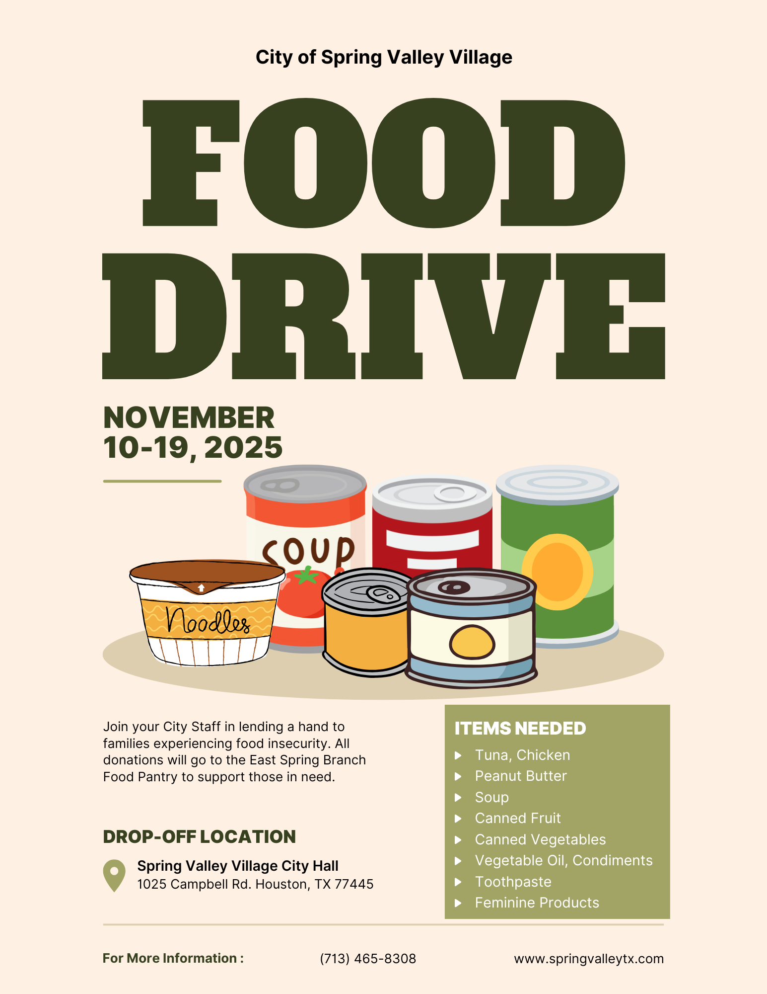 SVV Canned Food Drive